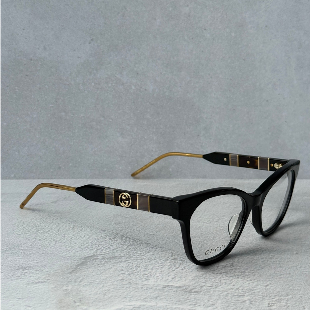 NEW Gucci GG0600O 001 Cat Eye Eyeglasses Frames in Black $565